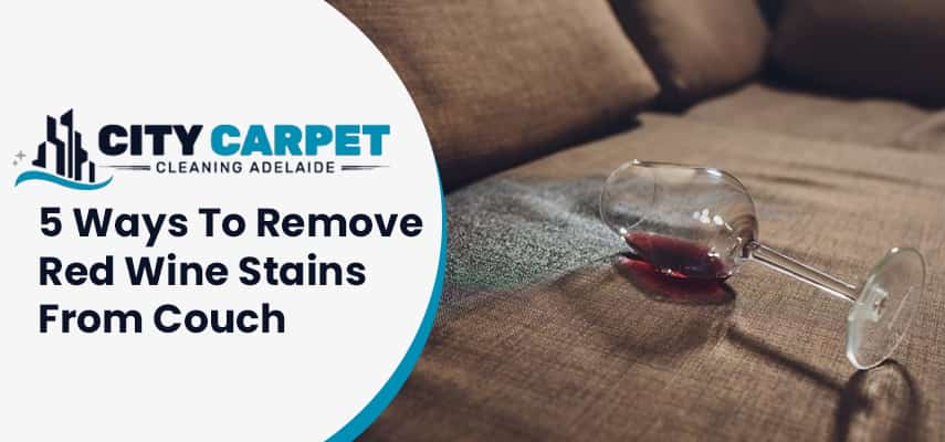 Remove red wine stains from couch
