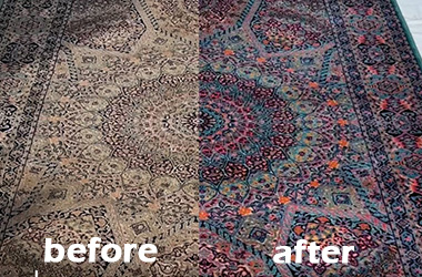 Silk Rug Cleaning Before And After