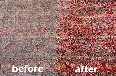 Knotted Rug Cleaning Before And After